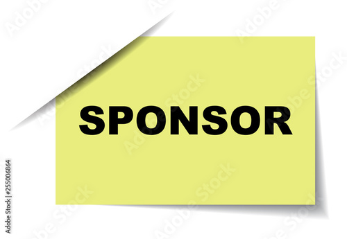 yellow vector banner sponsor