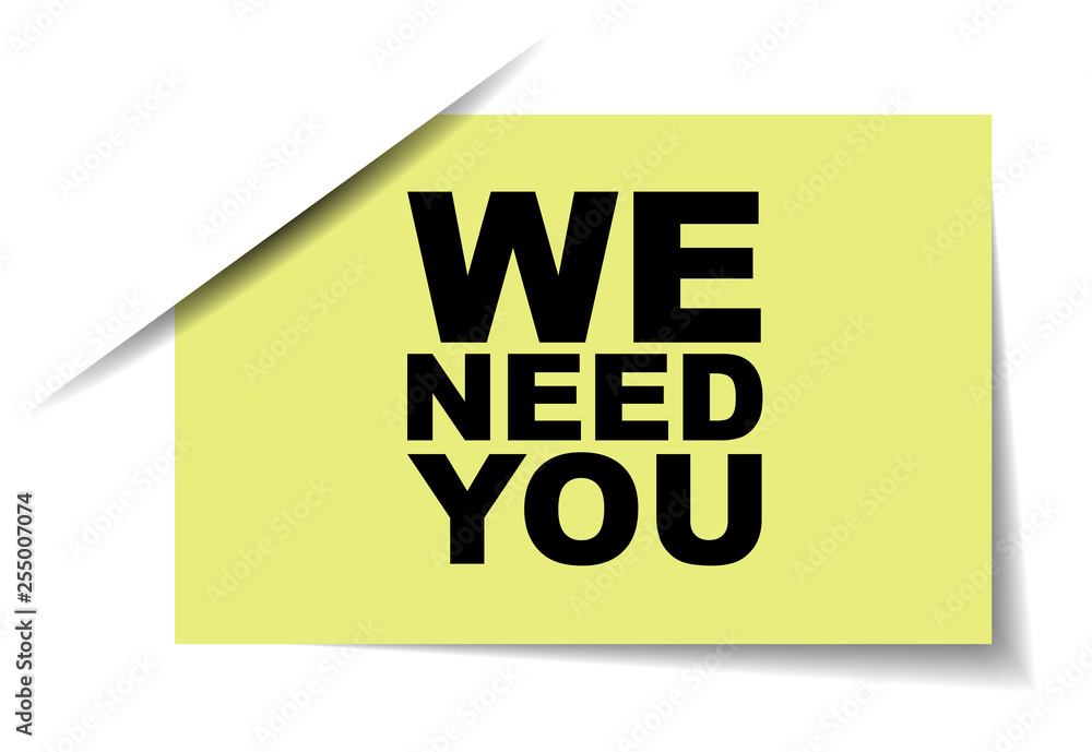 yellow vector banner we need you yellow vector banner we need you