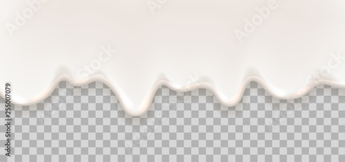 Yogurt creamy liquid. Illustrations isolated on transparent background. Graphic concept for your design