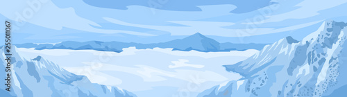 Panorama of the mountain range
