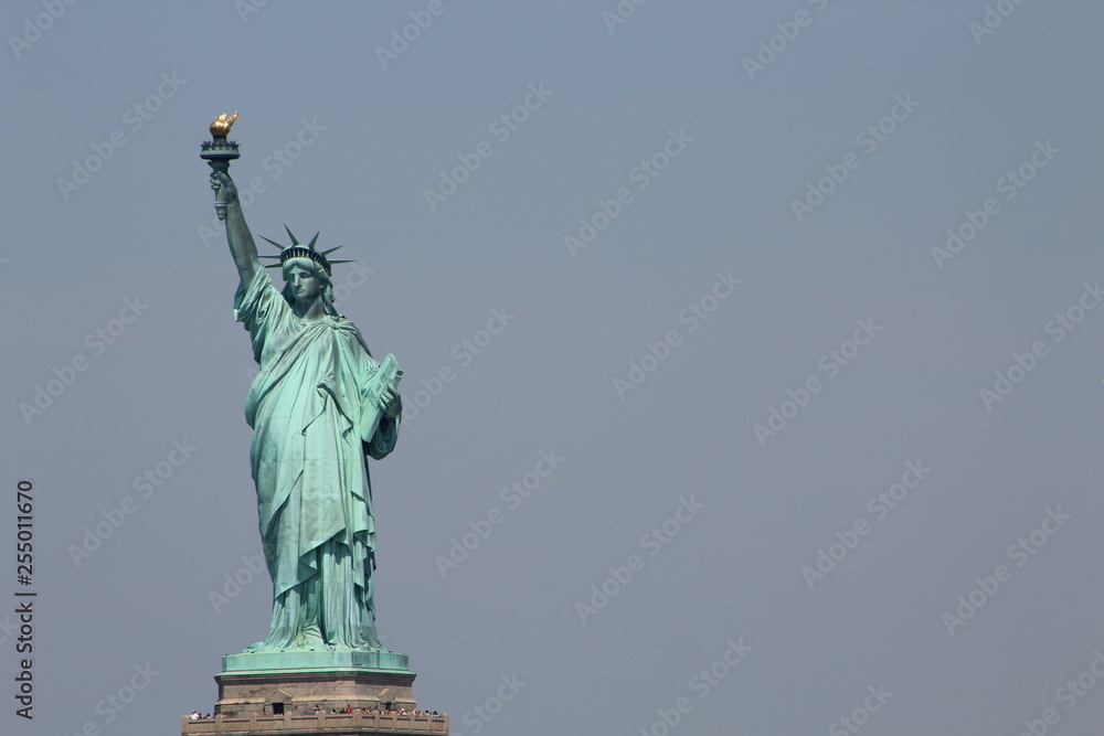 Obraz premium Liberty Monument, Hudson River, New York, Estatua de la Libertad sobre el rio Hudson en New York