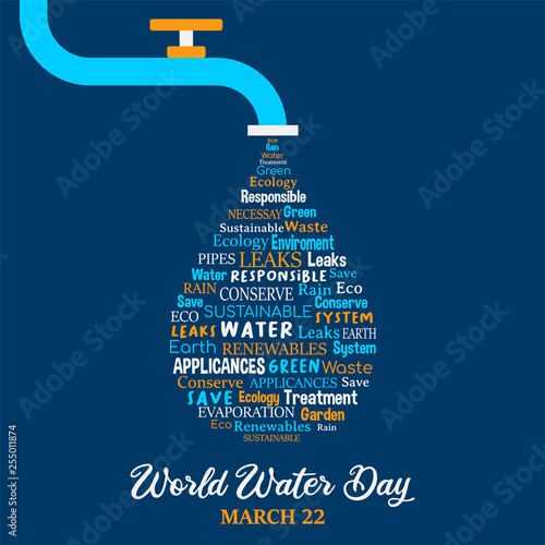 World Water Day concept for environment care