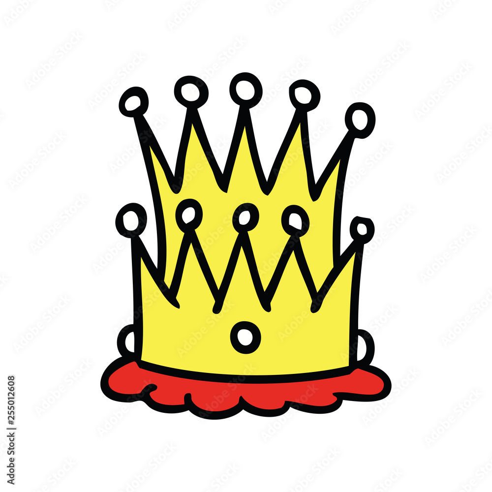cartoon doodle of two crowns cartoon doodle of two crowns
