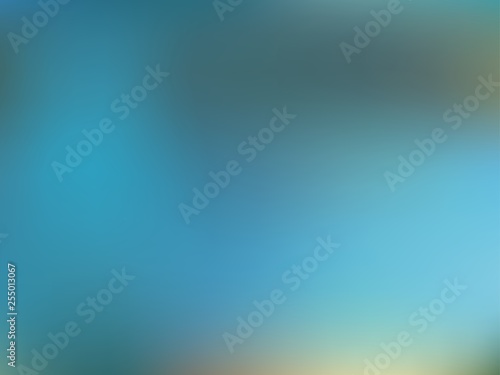 Abstract ocean aqua gradient background. Blue blur water backdrop. Vector illustration for design mesh.