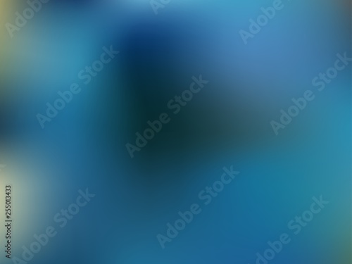 Abstract ocean aqua gradient background. Blue blur water backdrop. Vector illustration for design mesh.
