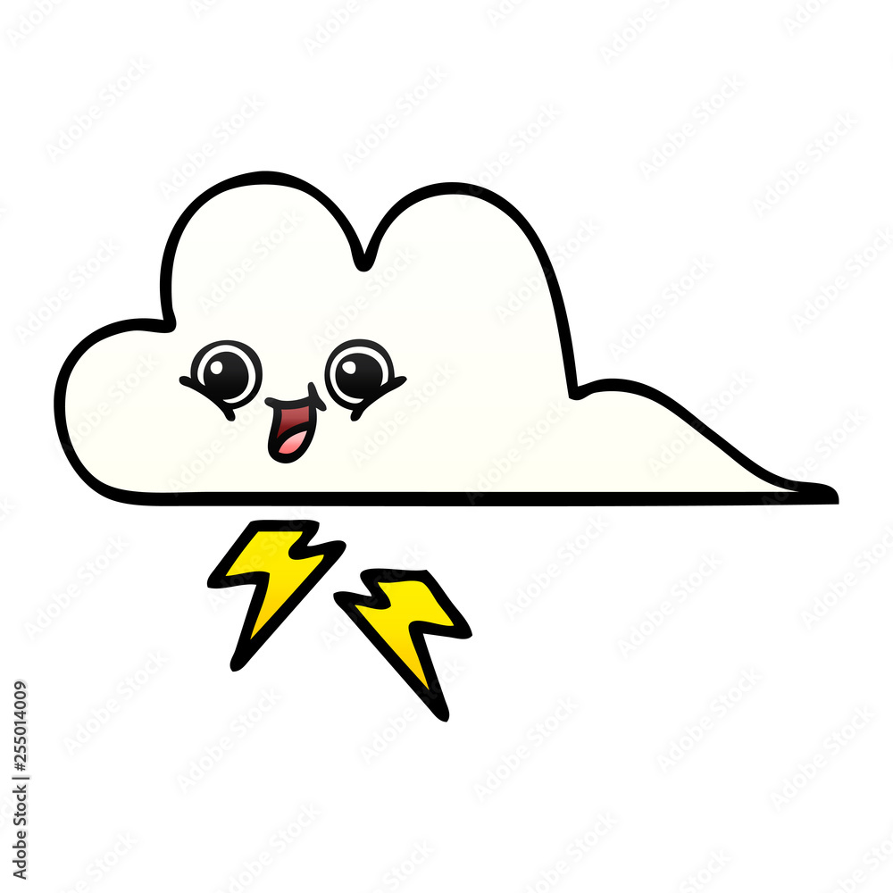 gradient shaded cartoon storm cloud gradient shaded cartoon storm cloud