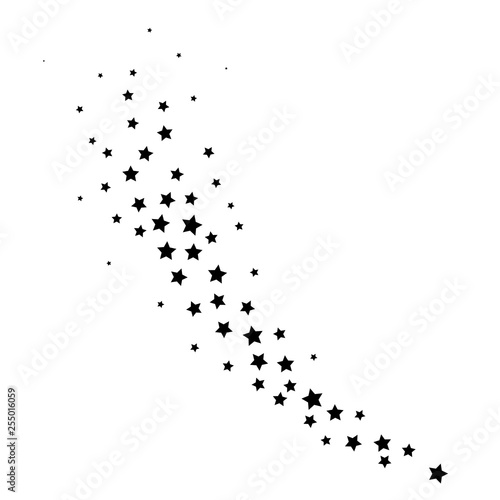 Falling star. Cloud of dust isolated on white background. Vector  © ket4up