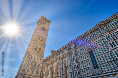 Cathedral Santa Maria del Fiore (Duomo) and Giottos bell tower (campanile), Florence, Italy photo