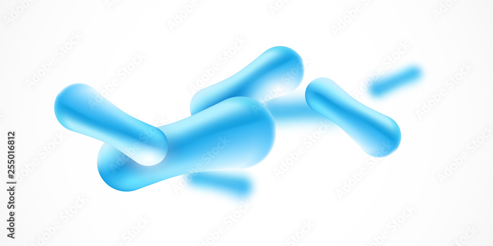 Probiotics Bacteria Vector illustration. Microscopic bacteria