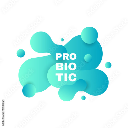 Probiotics Bacteria Vector illustration. Microscopic bacteria