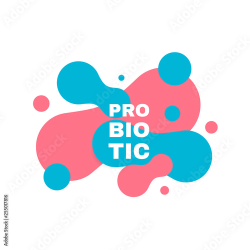 Probiotics Bacteria Vector illustration. Microscopic bacteria