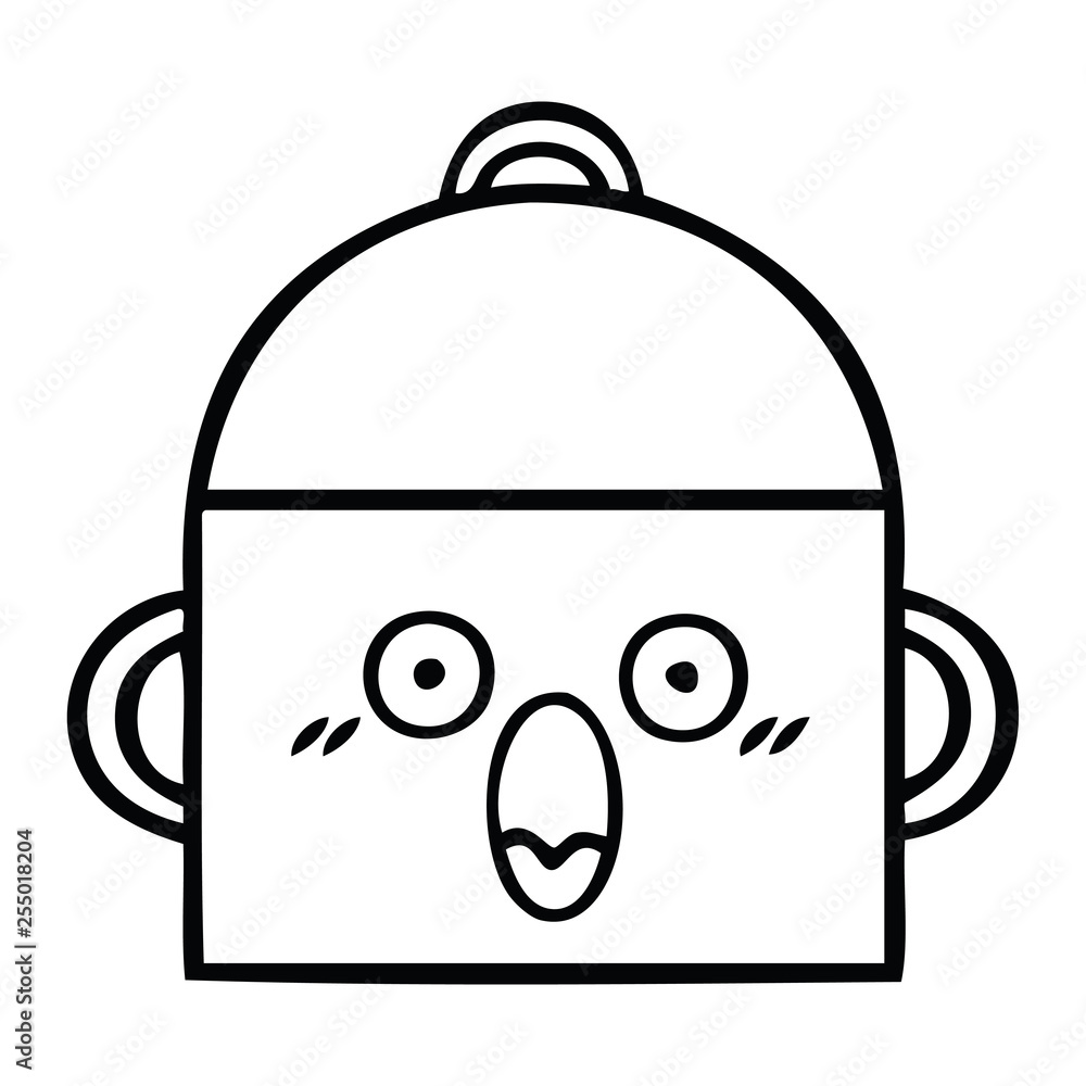 line drawing cartoon cooking pot line drawing cartoon cooking pot
