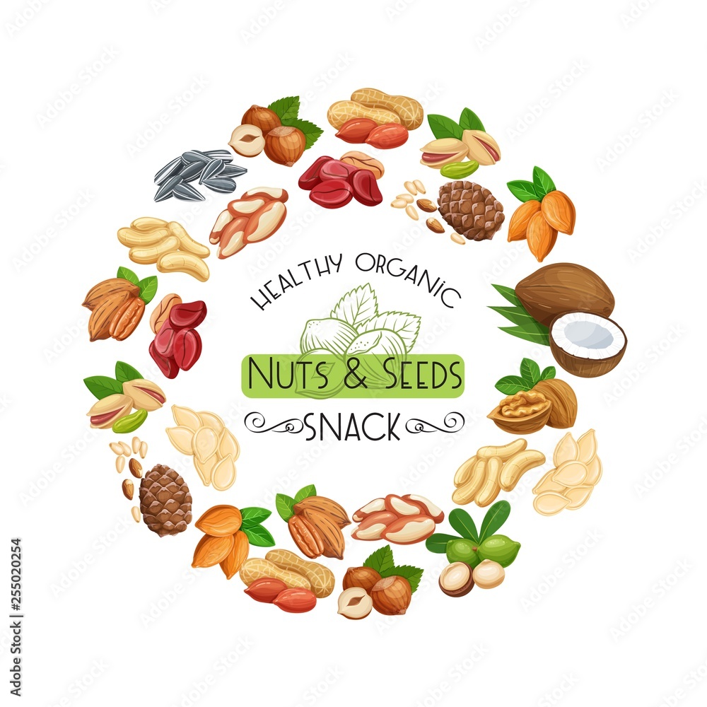 Nuts and seeds. Nuts and seeds.