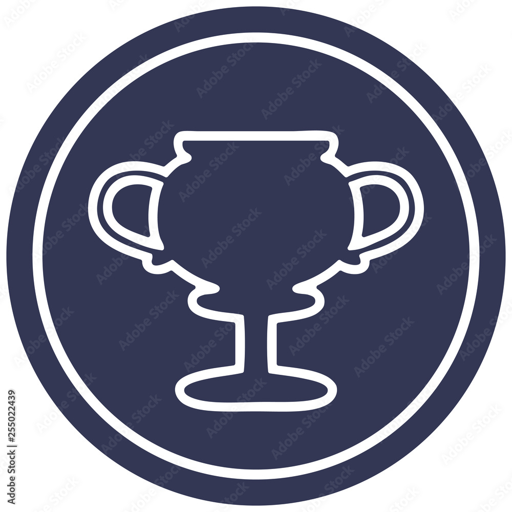 trophy cup circular icon trophy cup circular icon