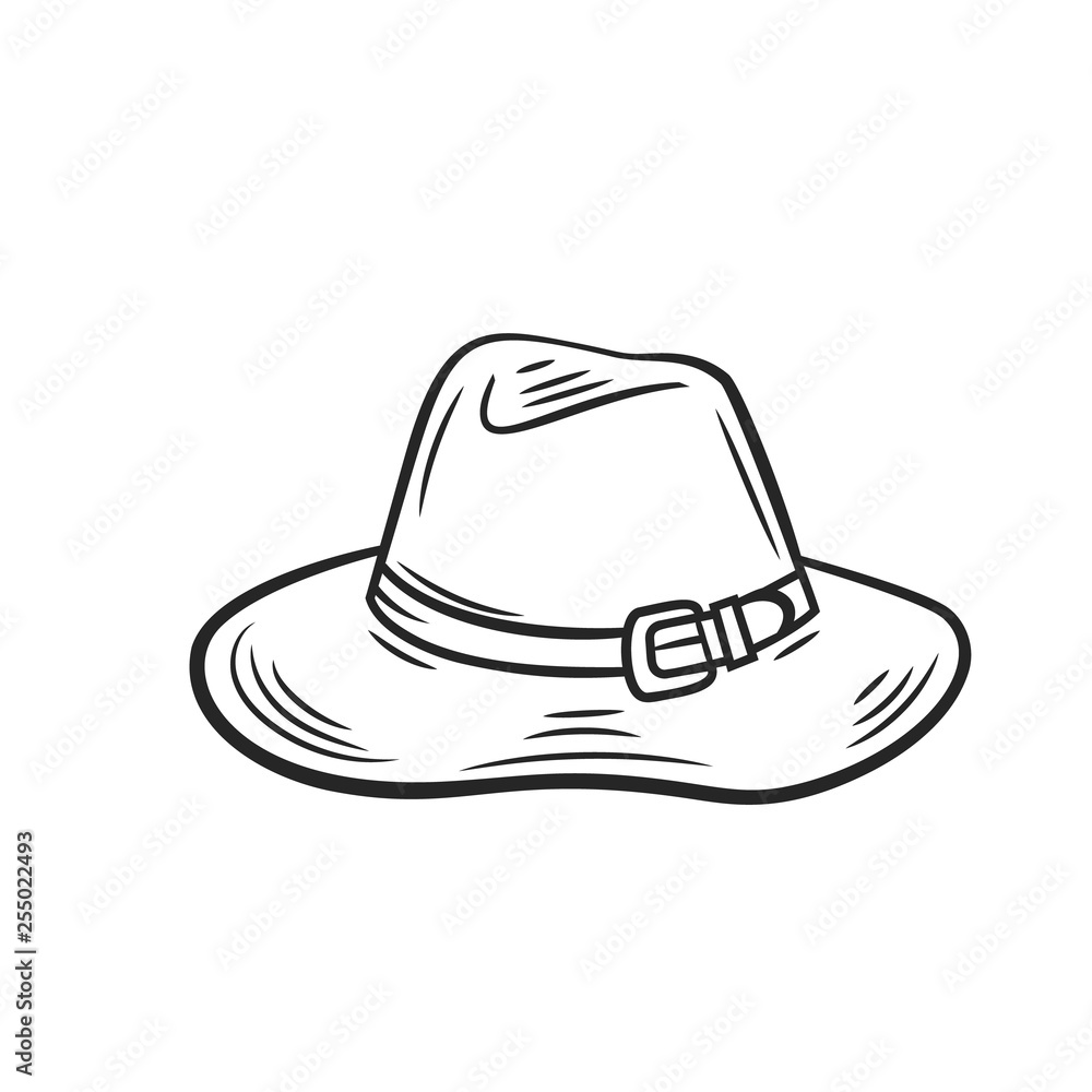 Hat outline icon. Hat outline icon.
