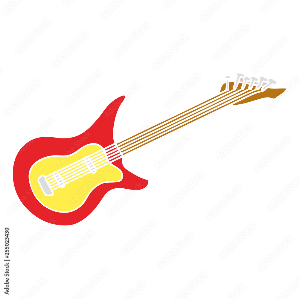 Fototapeta premium cartoon doodle of a guitar