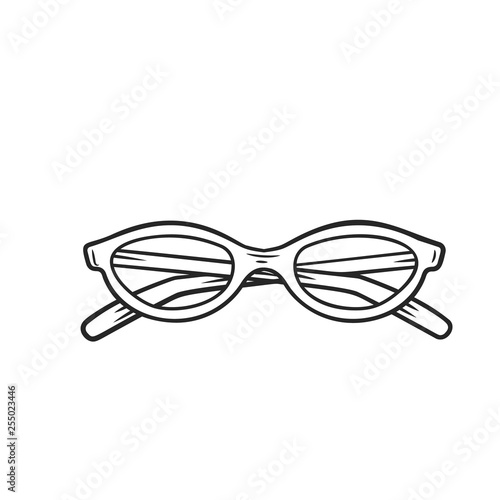 Glasses icon, outline