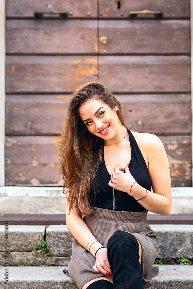 Beautiful young female brunette Beautiful young female brunette