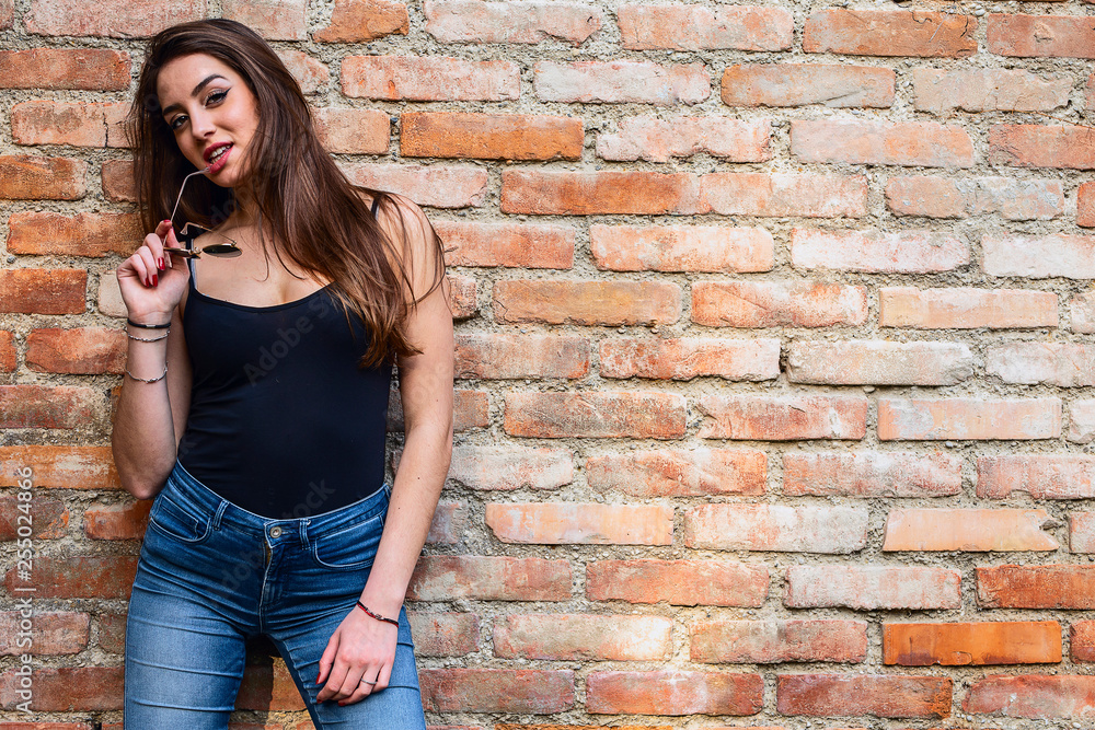 Beautiful young female brunette Beautiful young female brunette