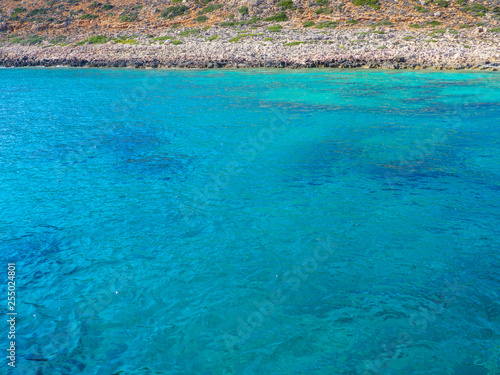 Beautiful turquoise water and rocky coastline