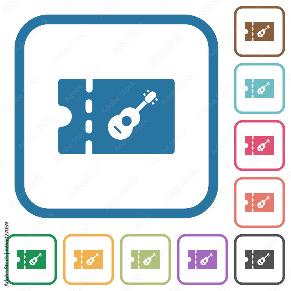 Instrument shop discount coupon simple icons Instrument shop discount coupon simple icons