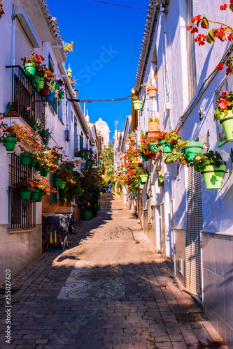 Street. The picturesque street of the city of Estepona. Costa del Sol  Andalusia  Spain. Picture taken     12 March 2019.