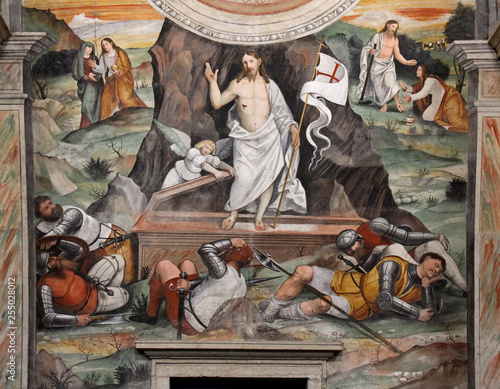 Resurrezione; affresco nel Coro delle Monache; Brescia, complesso di Santa Giulia