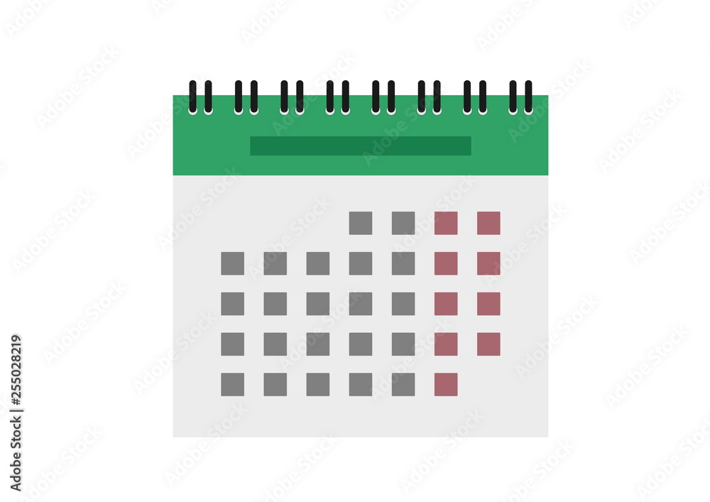 calendar icon isolated vector image in flat style calendar icon isolated vector image in flat style