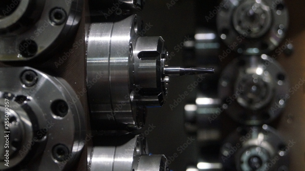 CNC Machine drill holder close up CNC Machine drill holder close up