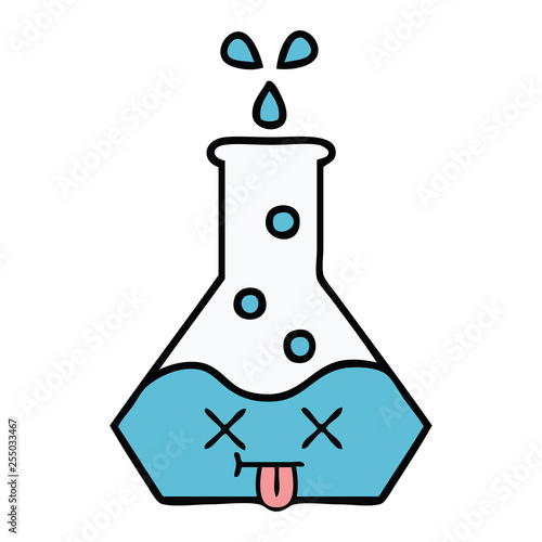 cute cartoon science beaker