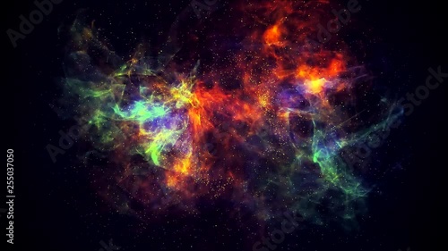 4K detailed space nebula scientific demostration photo