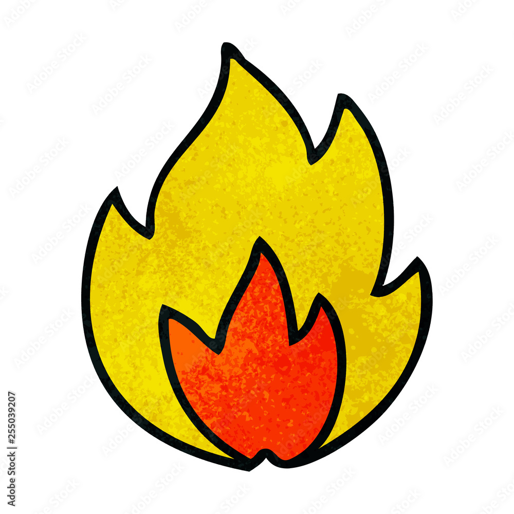 retro grunge texture cartoon fire retro grunge texture cartoon fire