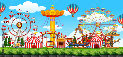 A theme park scene