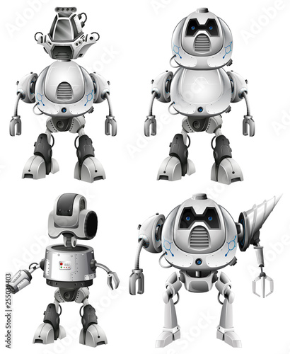 Set of robot character