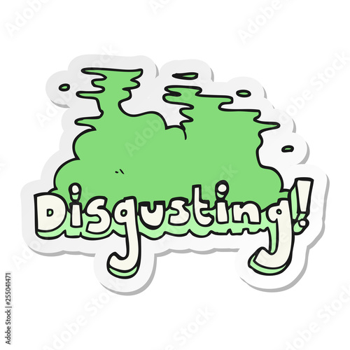 sticker of a disgusting cartoon