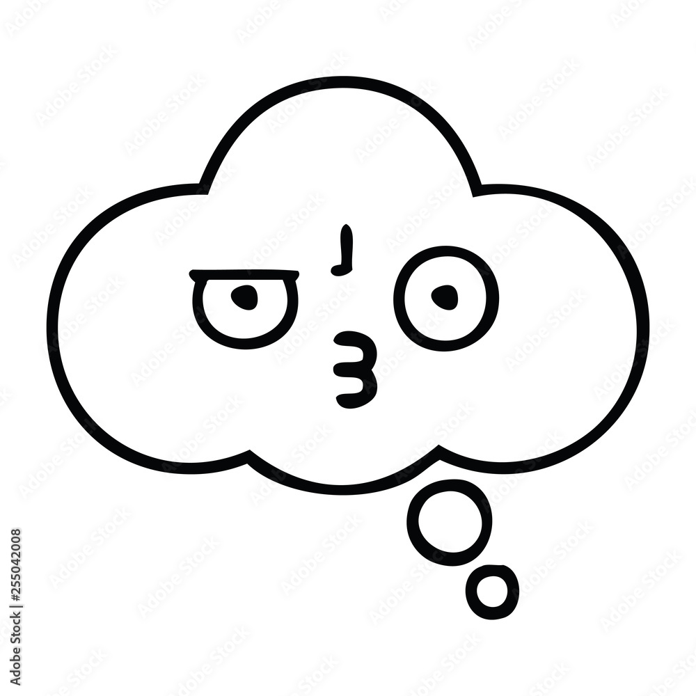 line drawing cartoon thought bubble line drawing cartoon thought bubble