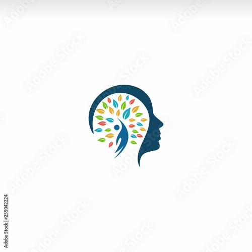 healthy life, psychologist, human logo vector