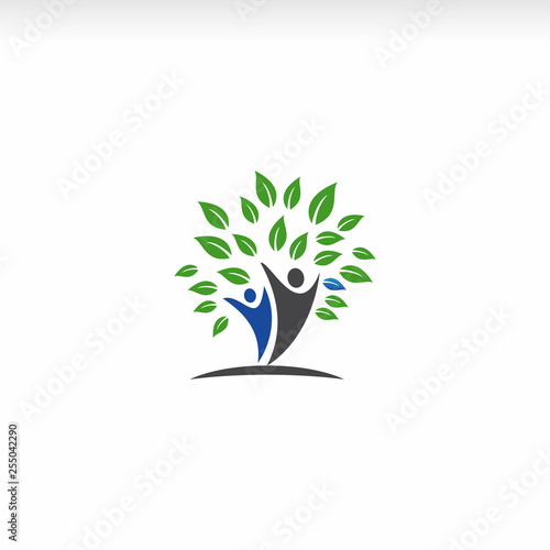 healthy life, psychologist, human logo vector