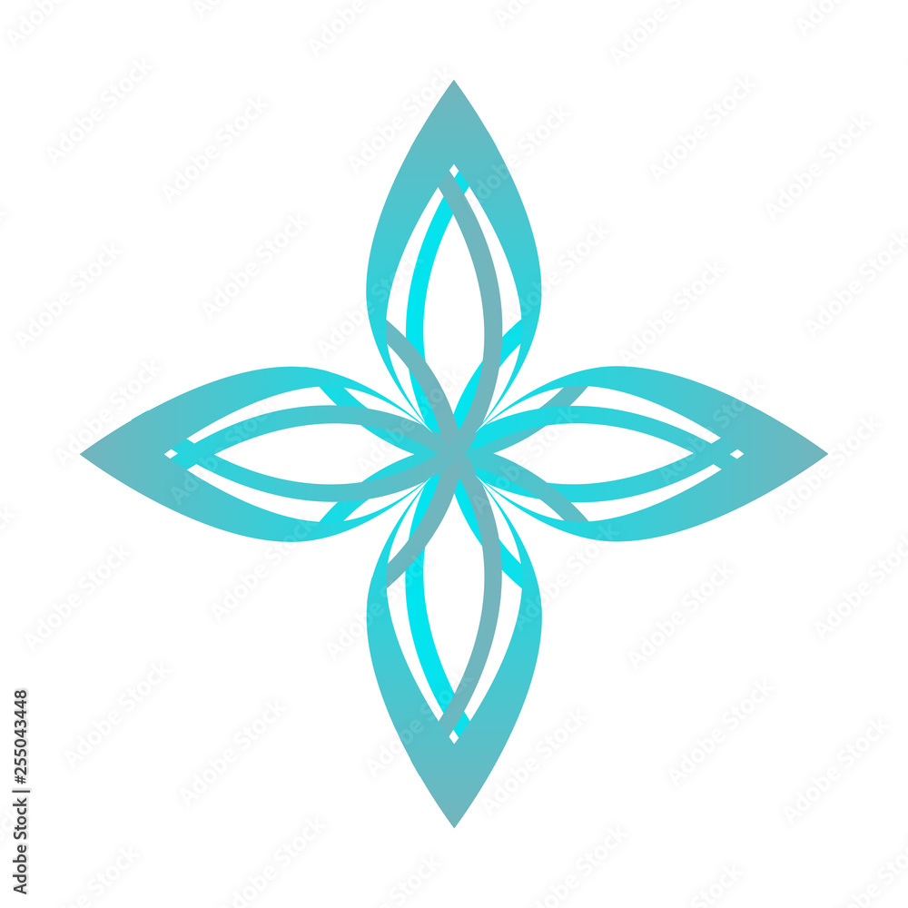 Isolated flower icon. Spa logo. Vector illustration design
