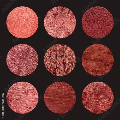 Red patterns collection