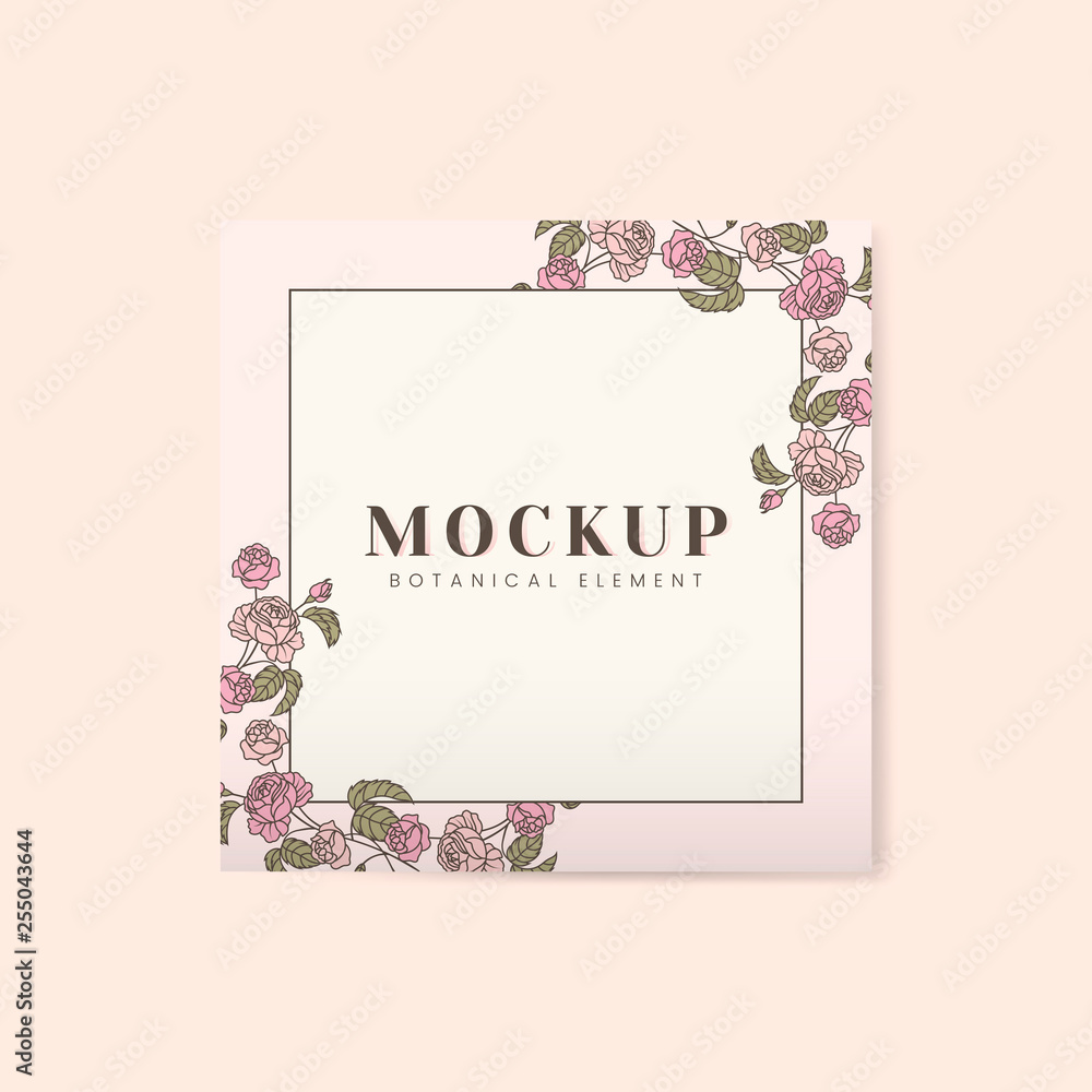 Botanical floral mockup illustration Botanical floral mockup illustration