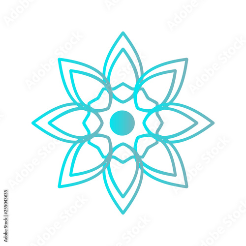 Spa logo with an abstract flower. Vector illustration design