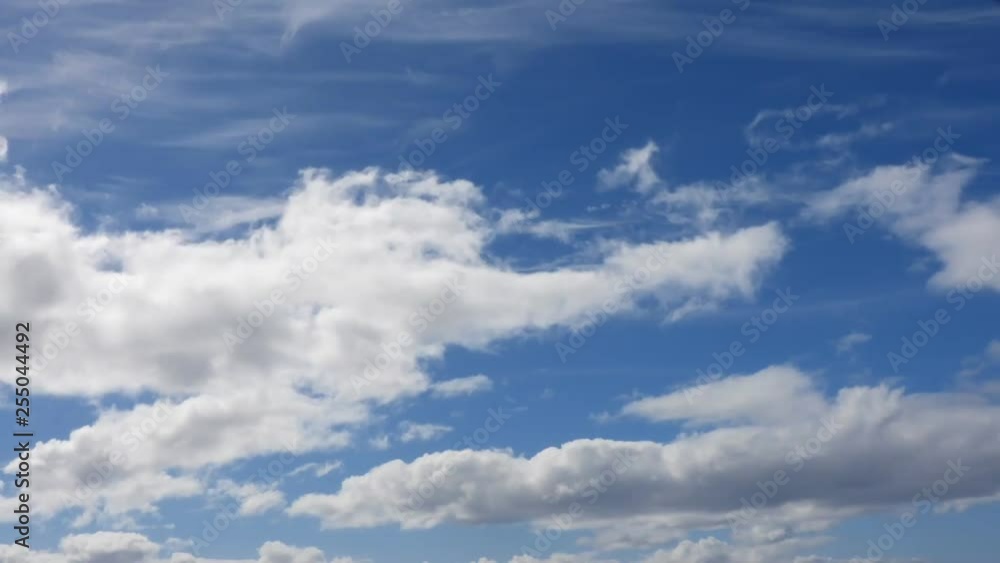 Time Lapse blues skies and rolling blanket of clouds. Time Lapse blues skies and rolling blanket of clouds.
