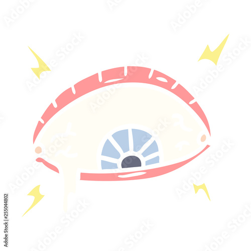 cartoon doodle of an enraged eye