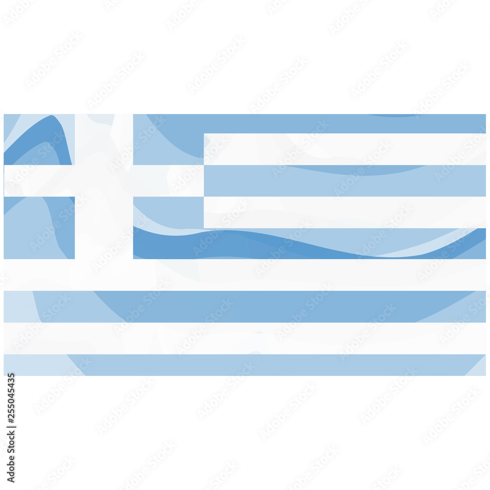 Fototapeta premium Watercolor flag of Greece. Vector illustration design