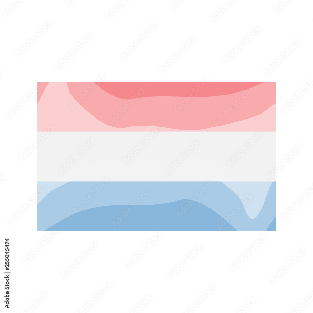 Watercolor flag of Netherlands. Vector illustration design