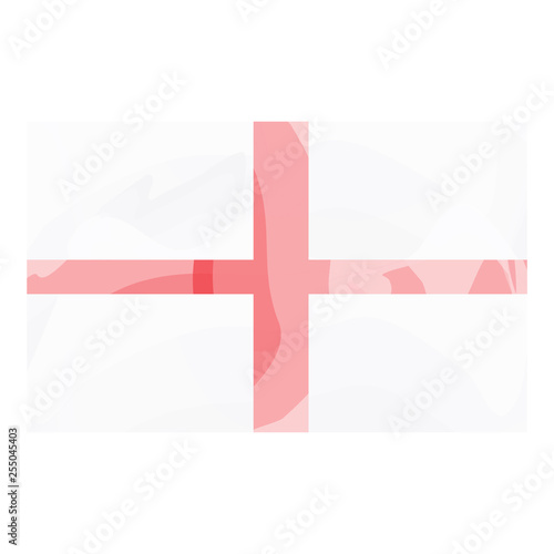 Watercolor flag of England. Vector illustration design
