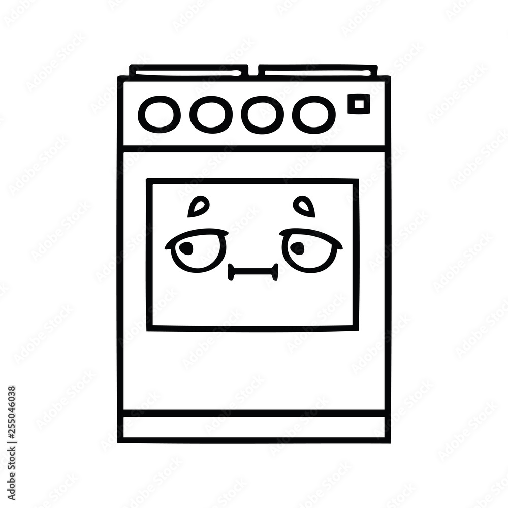 line drawing cartoon kitchen oven line drawing cartoon kitchen oven