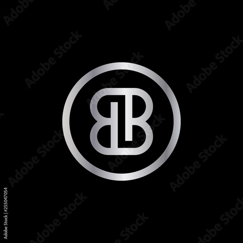 letter BB with circle frame design vector illustration