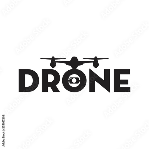 drone logo design vector illustration